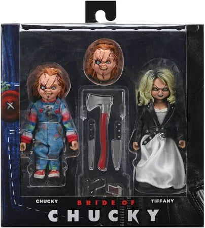 CHUCKY BRIDE OF CHUCKY 8 INCH SCALE CLOTHED FIGURES CHUCKY AND TIFFANY 2-PACK