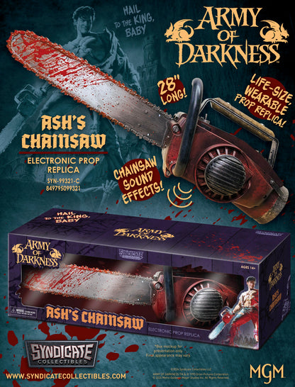 EVIL DEAD - ARMY OF DARKNESS ASH CHAINSAW 1:1 SCALE PROP REPLICA WITH SOUND