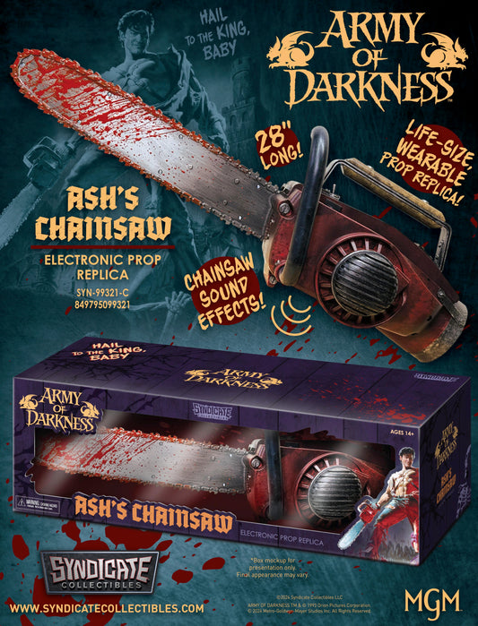 EVIL DEAD - ARMY OF DARKNESS ASH CHAINSAW 1:1 SCALE PROP REPLICA WITH SOUND
