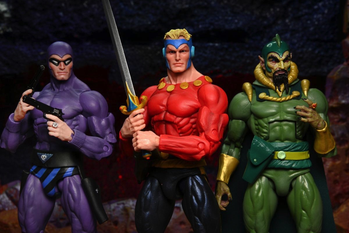 DEFENDERS OF THE EARTH SERIES 1 - COMPLETE SET OF 3 FIGURES - 7 INCH SCALE ACTION FIGURES KING FEATURES