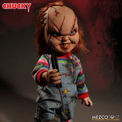 Scarred Chucky 15” Talking Figure - UK EXCLUSIVE
