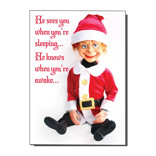 Christmas Creepy Elf Card