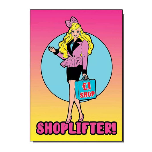 1980S Barbie Inspired Shoplifter Greetings Card