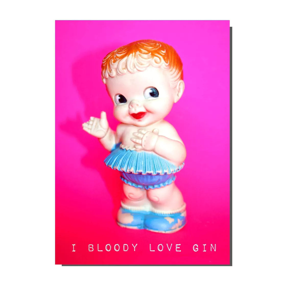 Kitsch I Bloody Love Gin Greetings Card