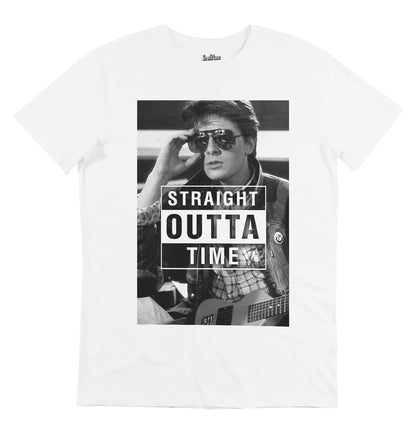 Straight Outta Time T-Shirt - Back To The Future Parody