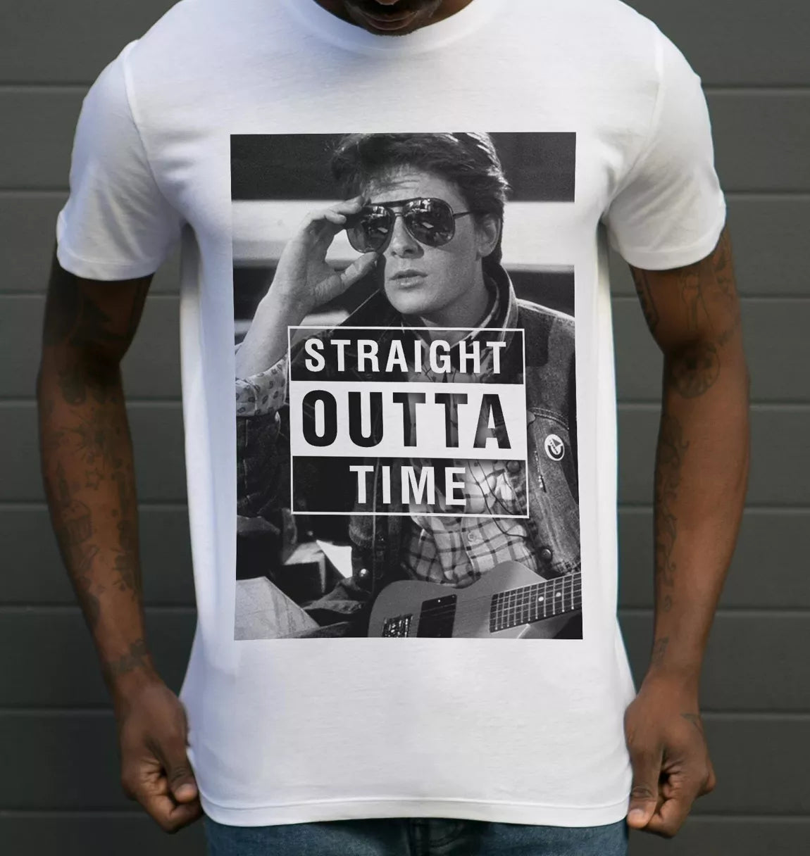 Straight Outta Time T-Shirt - Back To The Future Parody