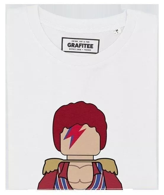 Lego Bowie T-shirt - Drawing David Bowie as a Lego Minifigure