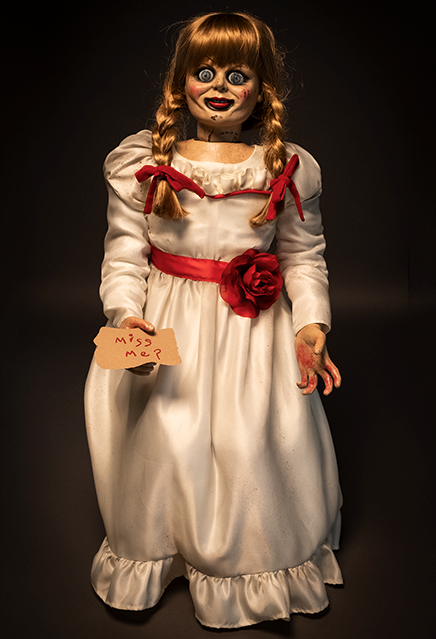 ANNABELLE THE CONJURING DOLL 40 INCH PROP IN COLLECTORS WINDOW BOX