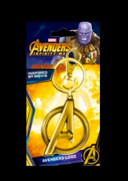 AVENGERS LOGO (GOLD) MARVEL PEWTER KEYRING