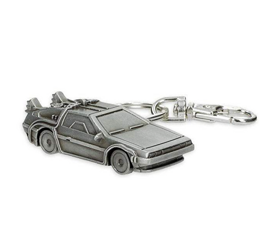 BACK TO THE FUTURE DELOREAN TIME MACHINE 3D METAL KEYRING BTTF