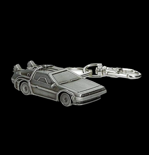 BACK TO THE FUTURE DELOREAN TIME MACHINE 3D METAL KEYRING BTTF