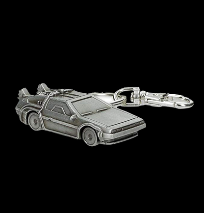 BACK TO THE FUTURE DELOREAN TIME MACHINE 3D METAL KEYRING BTTF