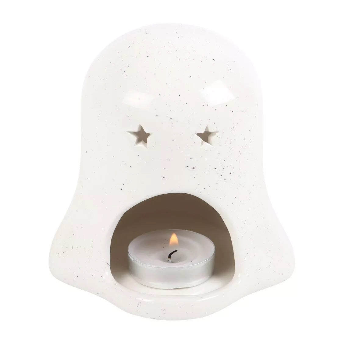Ghost Shaped Tealight Candle Holder with Pumpkin
