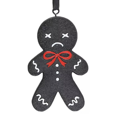 Spooky Gingerbread Man Gothic Hanging Ornament