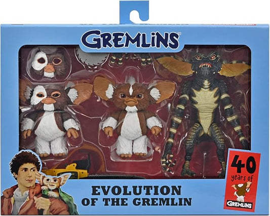 GREMLINS "EVOLUTION OF THE GREMLIN" 7 INCH SCALE 30TH ANNIVERSARY 3-PACK BOX SET