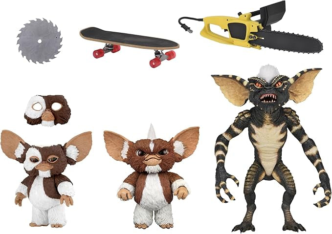 GREMLINS "EVOLUTION OF THE GREMLIN" 7 INCH SCALE 30TH ANNIVERSARY 3-PACK BOX SET