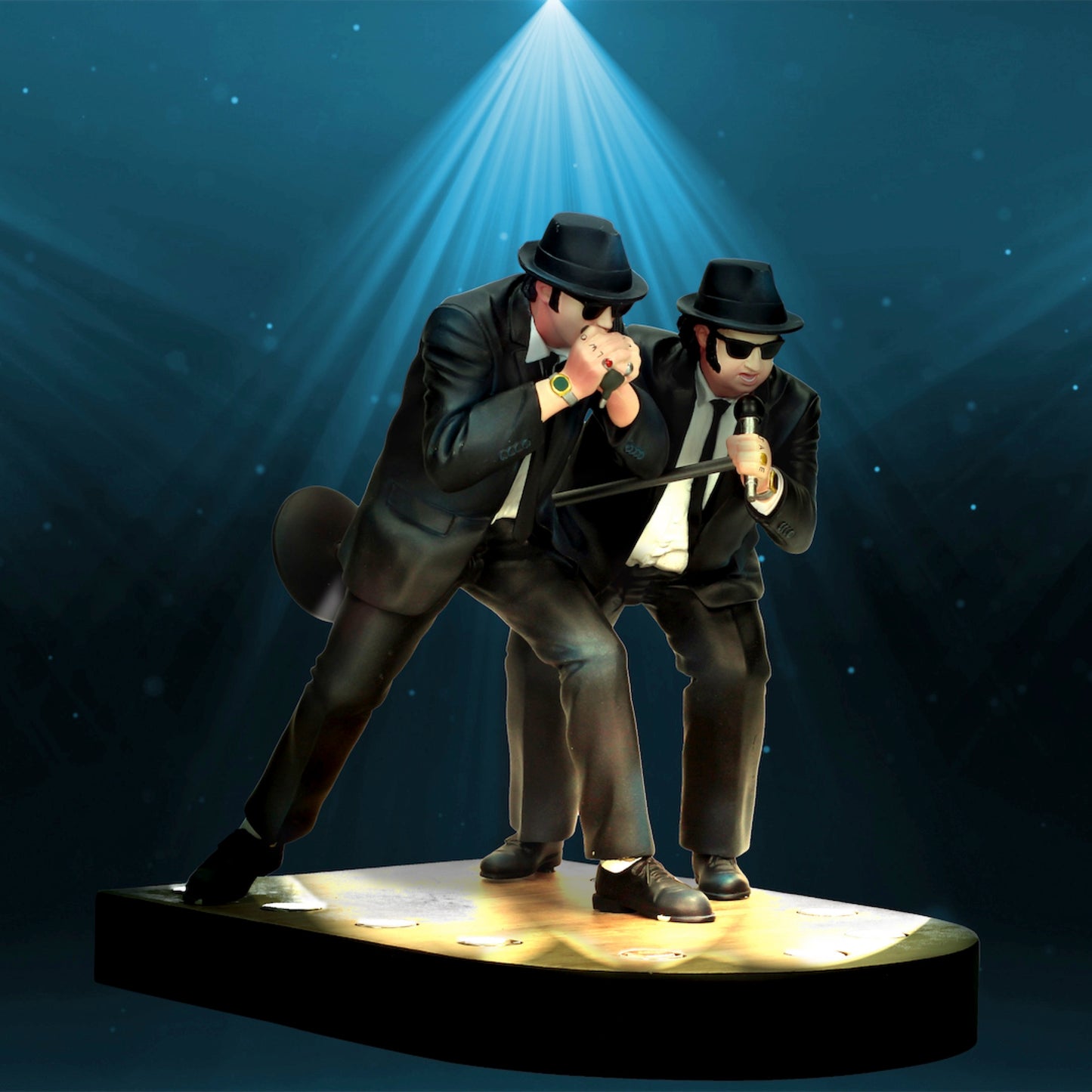 BLUES BROTHERS SINGING 7 INCH SCALE 2 FIGURE BOX SET WITH SPOTLIGHTS