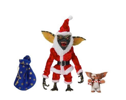 GREMLINS SANTA STRIPE AND GIZMO 7 INCH SCALE ACTION FIGURES