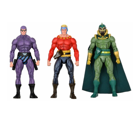 DEFENDERS OF THE EARTH SERIES 1 - COMPLETE SET OF 3 FIGURES - 7 INCH SCALE ACTION FIGURES KING FEATURES