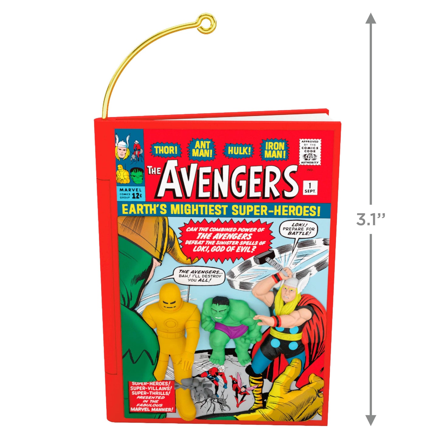 MARVEL Hanging Ornament Classic Avengers Comic Book Design