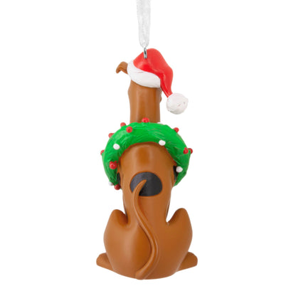 Scooby-Doo Hanging Ornament - With Wreath & Santa Hat