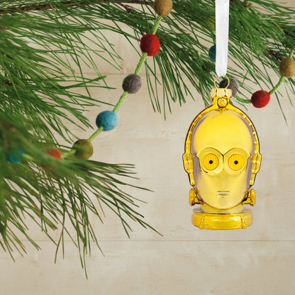 Star Wars™ Glass Ornament - C-3PO Gold Head