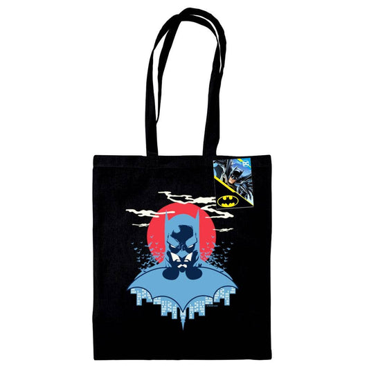 Batman (Red Moon) Black Tote Bag