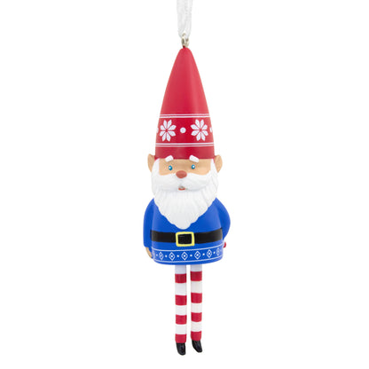Collectable Christmas Gnome With Dangly Legs Ornament