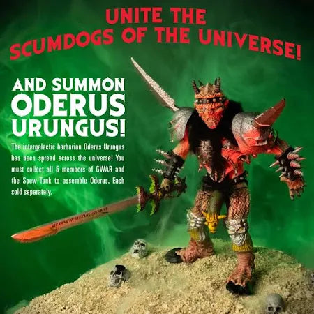 GWAR 5 INCH ACTION COMPLETE SET 5 FIGURE PLUS SPEW TANK