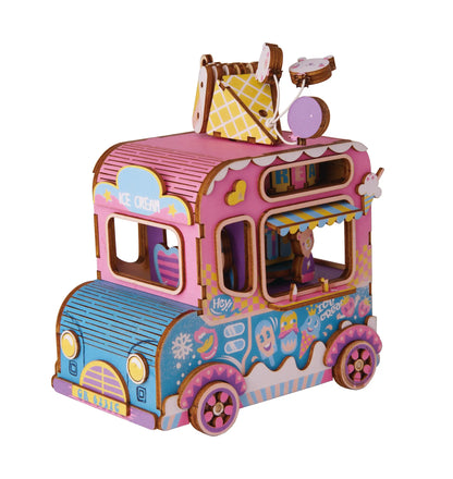 DIY 3D Wooden Puzzle Music Box: Ice Cream Truck