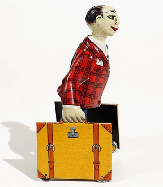 Collector's Tin Toy- Original Paya Suitcase Man 18 cm
