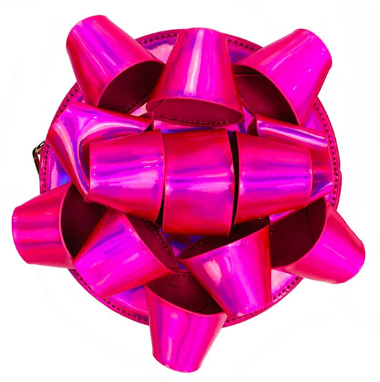 Glitzy Gift Ribbon Handbag - Pink